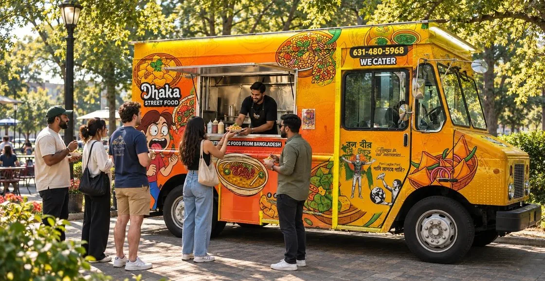 The truck comes to you